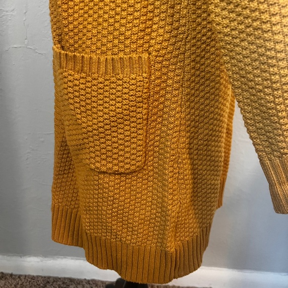 Max Studio Mustard Open-Front Cardigan Size Medium - Picture 10 of 15